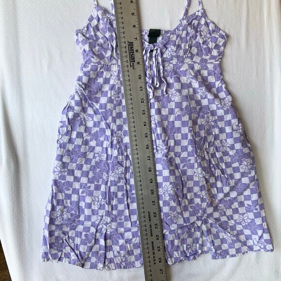 Wild Fable Women’s Sleeveless Slit Front Sexy Mini Dress size XS, Purple & White - Picture 4 of 10